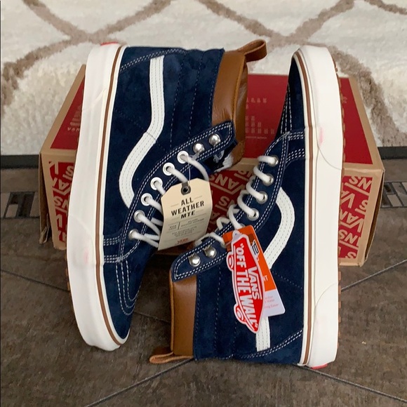 VANS SK8-Hi Mte Dress Blues/Marshmallow Men’s - Picture 6 of 16